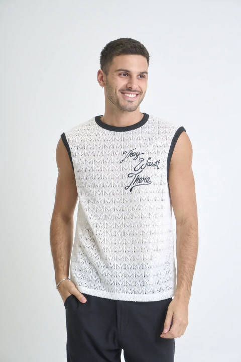 Musculosa Crochet Bordado - comprar online