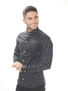 Camisas estampadas cuello mao - Lefur