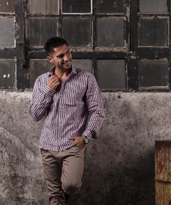 Camisa Poplin Rayado