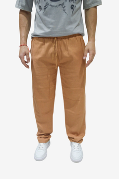 Pantalon Lino Camel