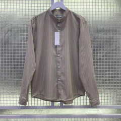 Camisa rayada lino beige - Lefur