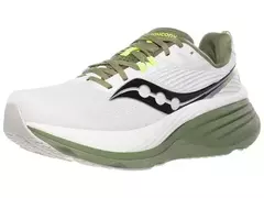 Saucony Hurricane 24 Men's Shoes - White/Olivine