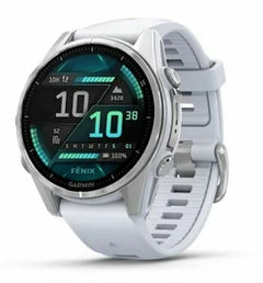 GARMIN FENIX 8 – 43 mm AMOLED Silver with Whitestone Silicone Band