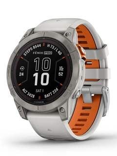 Garmin fenix 7X Pro Sapphire Solar Edition GPS Watch TI/FOG GRAY/EMBER ORANGE