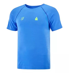 IRONMAN COMPRESSPORT MENS SHORT SLEEVE TRAINING TEE BLUE