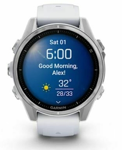 GARMIN FENIX 8 – 43 mm AMOLED Silver with Whitestone Silicone Band - comprar online