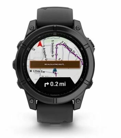 GARMIN FENIX E – 47 mm AMOLED Slate Gray Steel with Black Silicone Band - comprar online