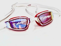 Michael Phelps XCEED Titanium Mirrored Limited Edition, Red Lens/Red/Whit