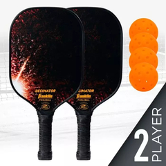 DECIMATOR CARBON FIBER PICKLEBALL PADDLES AND BALLS - 2 PLAYER SET - comprar online