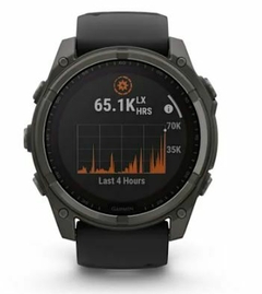 GARMIN FENIX 8 – 51 mm Sapphire, Carbon Gray DLC Titanium with Black/Pebble Gray Silicone Band - comprar online