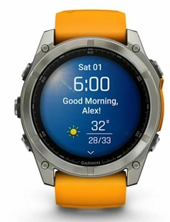 GARMIN FENIX 8 – 51 mm AMOLED Sapphire, Titanium with Spark Orange/Graphite Silicone Band - comprar online