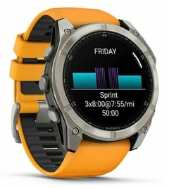 GARMIN FENIX 8 – 51 mm AMOLED Sapphire, Titanium with Spark Orange/Graphite Silicone Band na internet