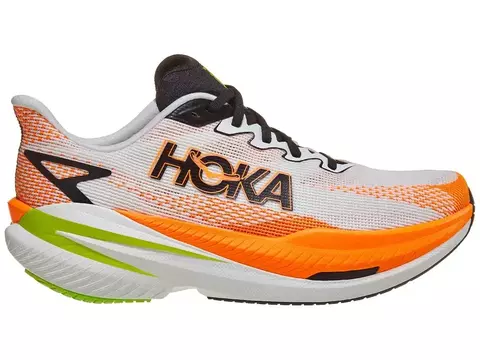 HOKA Mach X 3 Men's Shoes - White/Neon Tangerine - comprar online