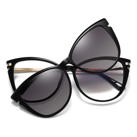 Xl Extra Large Anteojos Clip On Sol Lentes Polarizado Gianna