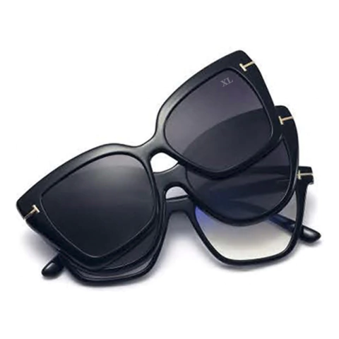 Extra Large Lentes Sol Anteojos Clip On Doble Xl95309