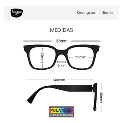 Lentes Sol Anteojos Kevingston Polarizado Hombre Kvn Bones - Imagen Óptica