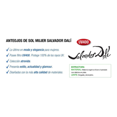 Imagen Óptica Anteojo Sol Mujer Lente Acetato Y Metal Sd8037 en internet