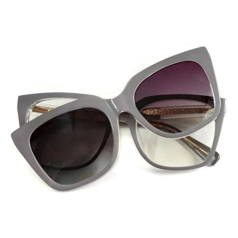 Lentes Sol Anteojos Extra Large Clip On Polarizado Mily