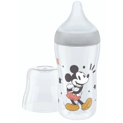NUK Mamadera Perfect Match 260 ml Control de Temperatura Mickey y Minnie Mouse 3m+ - Solescitos Baby Store