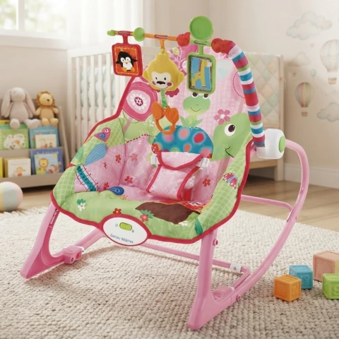 FELCRAFT Silla Mecedora Tulum Musica Y Vibracion Hasta 18 Kg