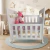 KIT Cunita Mini Colecho Laqueada Con ruedas y Barandas Desplazables + Acolchado + Colchon+Almohadita - comprar online