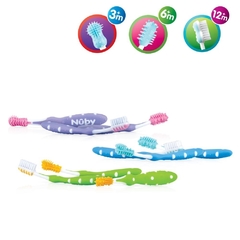 NUBY Set de 3 Cepillos de Dientes 3m + 6m+ 12m+ - comprar online