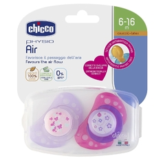 CHICCO Chupete Physio Air Silicona x 2 un 0-6m / 12 m / 6-16 m