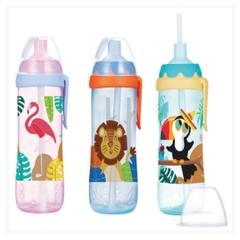 LOOPI Vaso Con Sorbete Flexi +6m 300ml Antiderrame ( 9160 )