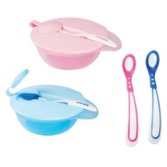 LOOPI Plato Bowls Con Tapa + Cuchara Termosensible ( 9170 )