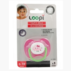 LOOPI Chupete Silicona 0-6 m Brilla En La Oscuridad (9000) - comprar online