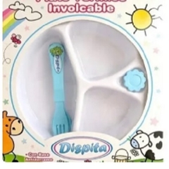 DISPITA Plato Térmico Decorado Involcable + Cubiertos (10611) - comprar online