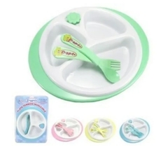 DISPITA Plato Térmico Decorado Involcable + Cubiertos (10611) - tienda online