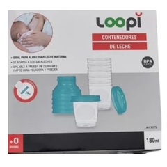 LOOPI Contenedor De Leche Materna 6 Unidades De 180 ml (9075 ) - comprar online
