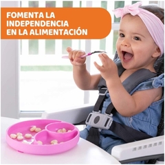 CHICCO Plato Silicona Línea Take Eat Easy Con Divisiones