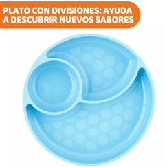 CHICCO Plato Silicona Línea Take Eat Easy Con Divisiones - tienda online