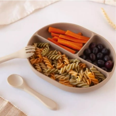 KRO Plato De Silicona Tres Divisiones Bebe Infantil Con Sopapa art.231 en internet