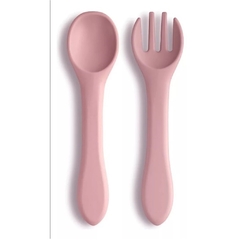 KRO Set Cubierto Cuchara Tenedor De Silicona Flexible Bebe art.171 - Solescitos Baby Store