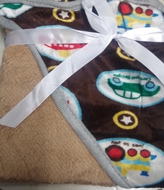 FRAZADA Recibidora con Capucha Estampada 98005 Co