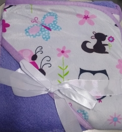 FRAZADA Recibidora con Capucha Estampada 98005 Co