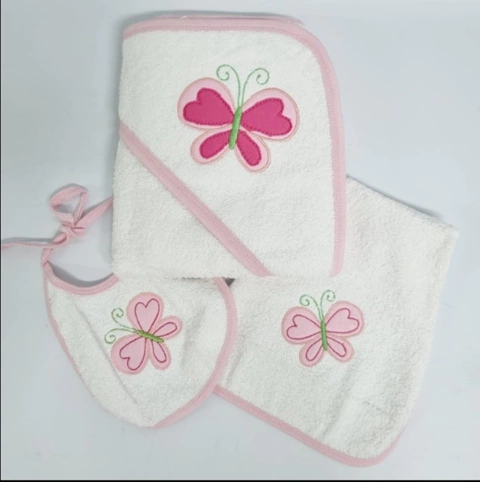 SET DE NACIMIENTO: Toalla, Babero y Babita Bordado - comprar online