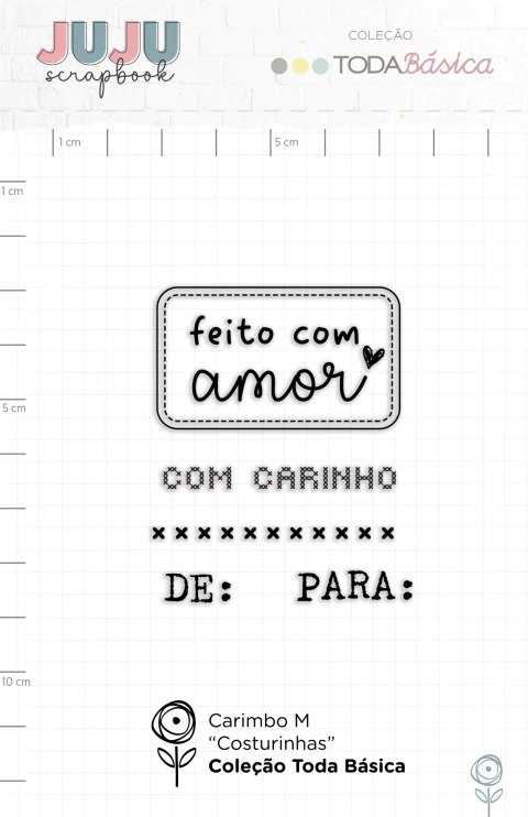 Carimbo M Costurinhas - Colecao Toda Basica - Juju Scrapbook