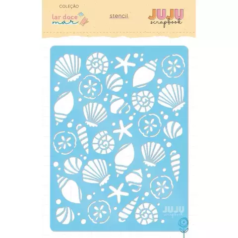 Stencil Conchinhas - Coleção Lar Doce Mar