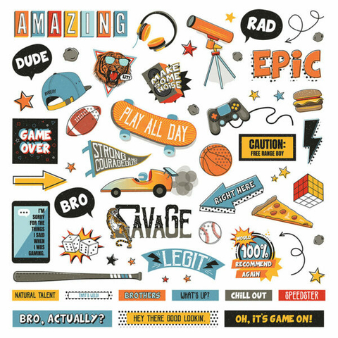 Cartela de adesivos 30x30 Bro´s Amazing - Photoplay