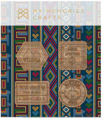 Selos em Madeira - Coleção Minha Aventura - My Memories Crafts