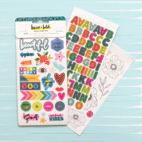 Bloco de adesivos Brave + Bold - Amy Tangerine