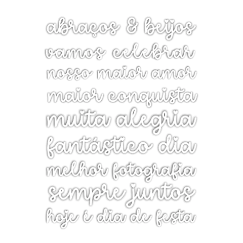 Colecao FELICITY - Adesivo DTF UV Titulos - 9 frases - FEL05