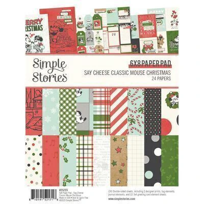 Bloco 15x20cm - Say Cheese Classic Mouse Christmas