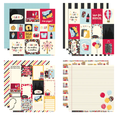 Coleção Parque de Diversões 2 - com 12 folhas