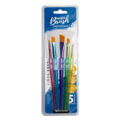 KIT PINCEIS CHANFRADOS C/ 5 UNIDADES - LINHA EASY - BEE UNIQUE