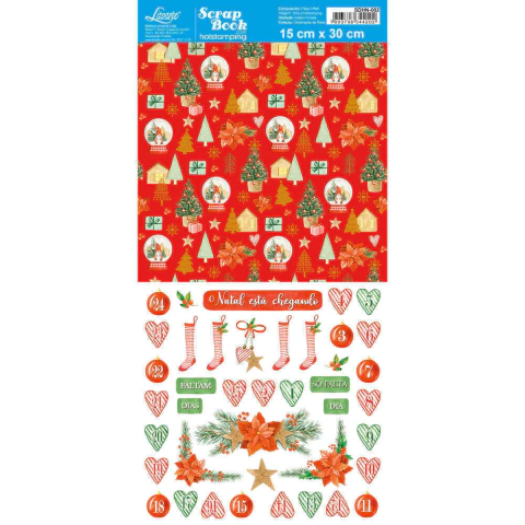 Papel Litoarte com Hot Stamping - Coleção Meu Natal